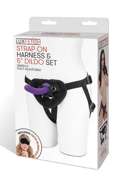 Lux Fetish Strap-On Harness and Silicone Dildo