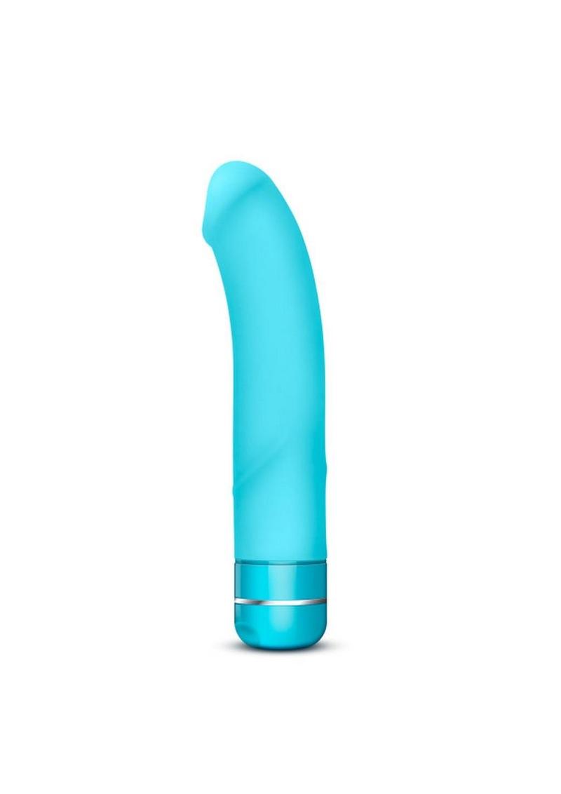 Luxe Beau Vibrating Silicone Dildo - Blue - 8.5in