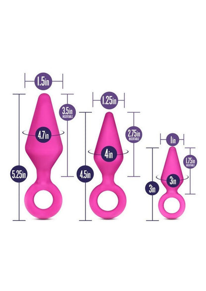 Luxe Candy Rimmer Anal Kit Silicone - Pink - 3 Piece Kit