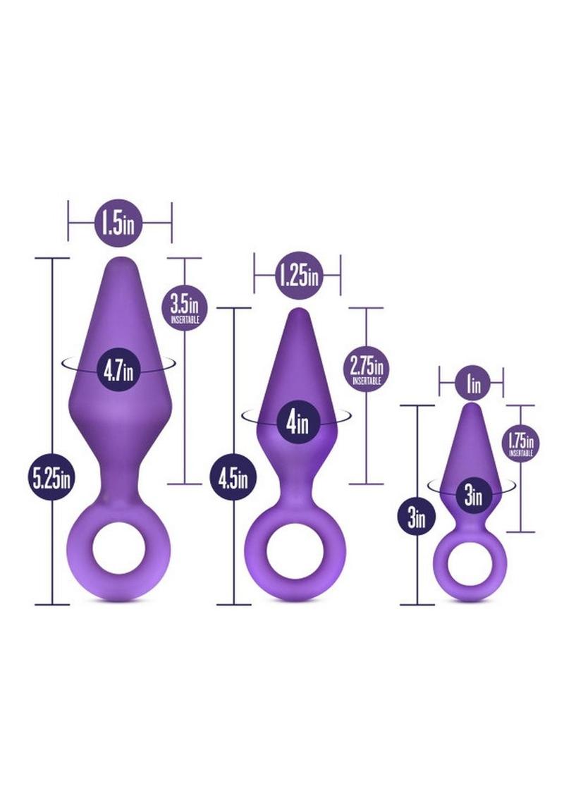 Luxe Candy Rimmer Anal Kit Silicone - Purple - 3 Piece Kit