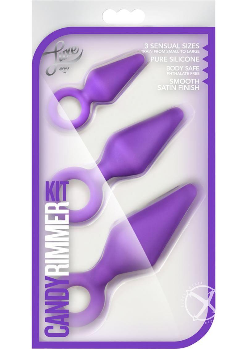 Luxe Candy Rimmer Anal Kit Silicone - Purple - 3 Piece Kit