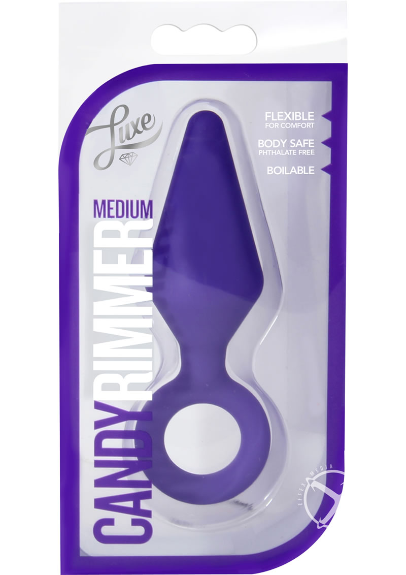 Luxe Candy Rimmer Silicone Butt Plug - Purple - Small