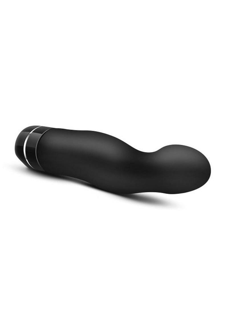 Luxe Gio Vibrating Silicone Dildo - Black - 8in