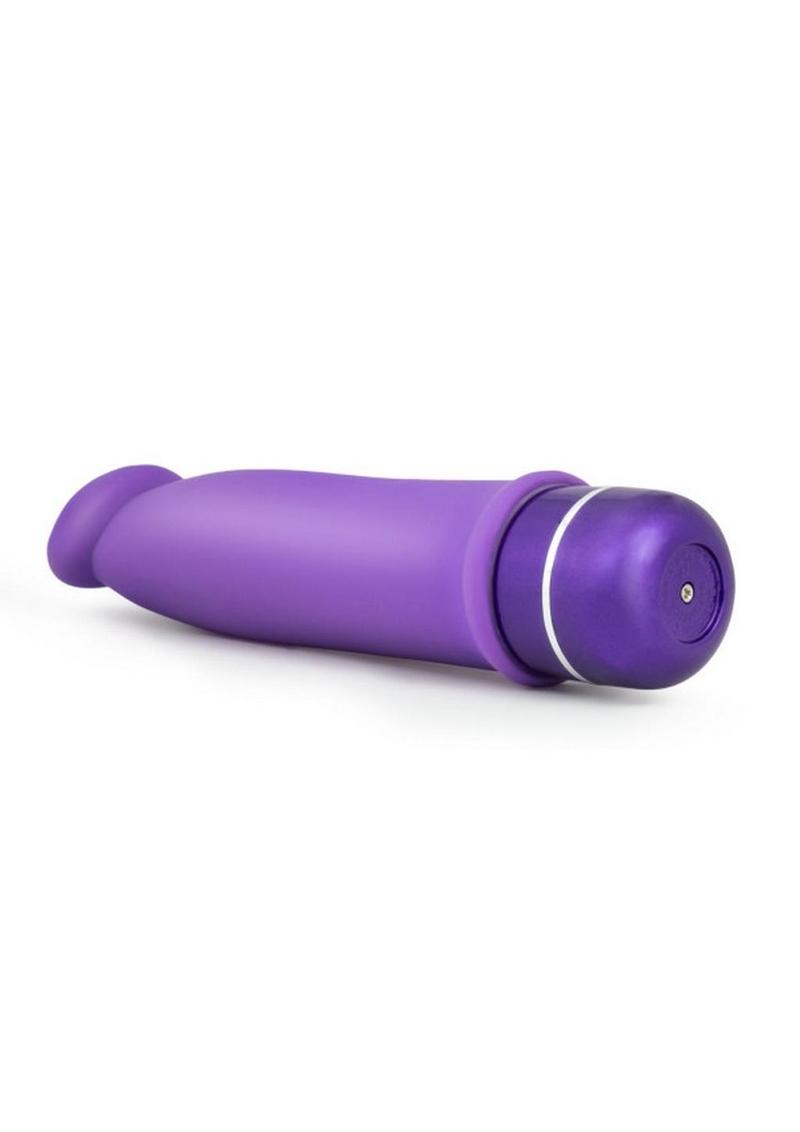 Luxe Purity Silicone Vibrating Dildo - Purple - 7.5in