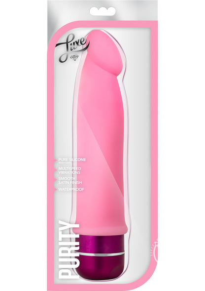 Luxe Purity Vibrating Dildo 7.5in Silicone