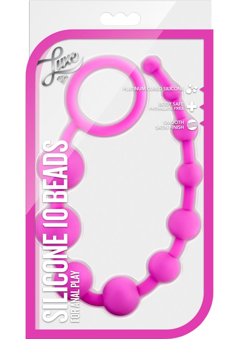 Luxe Silicone 10 Anal Beads