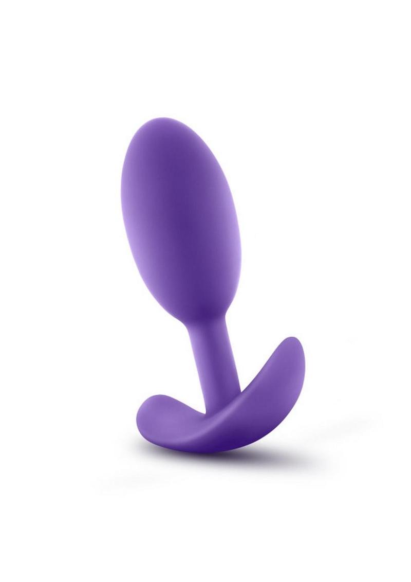 Luxe Wearable Vibra Slim Plug Silicone Butt Plug - Purple - Medium