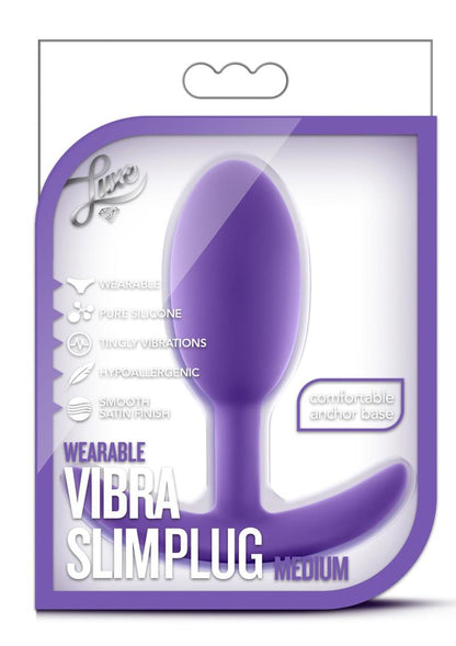 Luxe Wearable Vibra Slim Plug Silicone Butt Plug