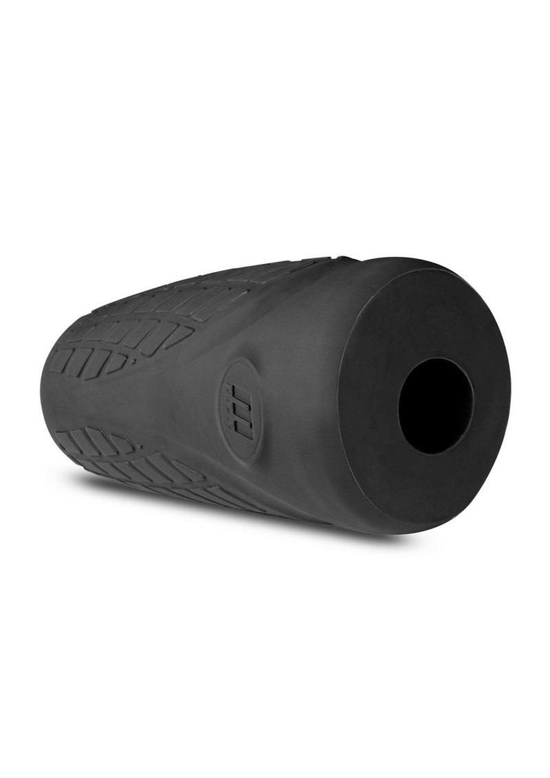 M Elite Platinum Gript Silicone Dual End Masturbator - Black