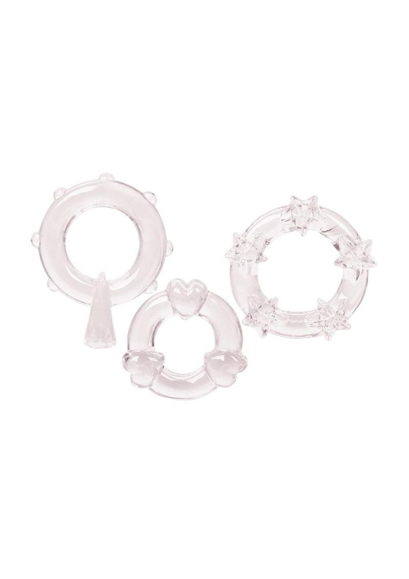 Magic C-Rings Cock Rings - Clear - 3 Piece Set