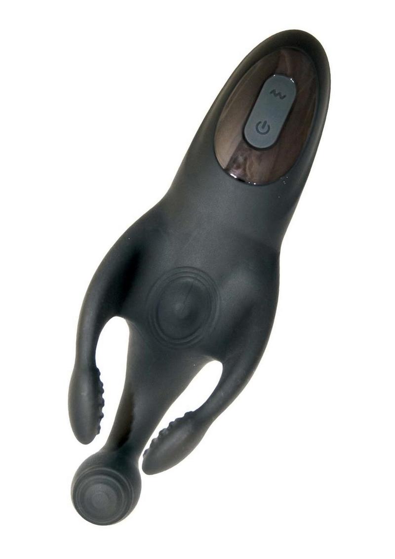 Magic Thumping Rechargeable Masturbator - Black