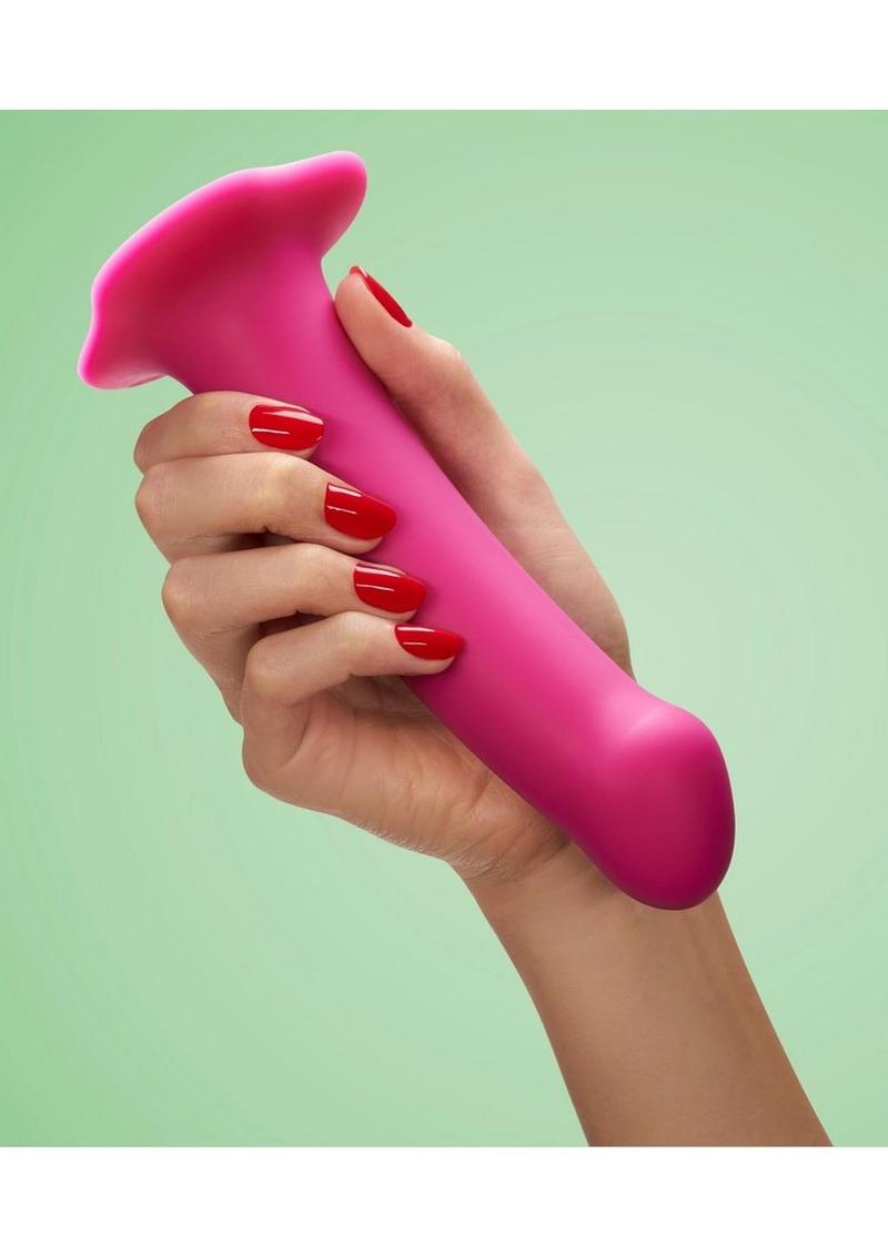 Magnum Silicone Dildo with Suction Cup Base - Blackberry - Pink