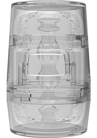 Main Squeeze Pop Off Ultraskyn Compact Masturbator - Clear