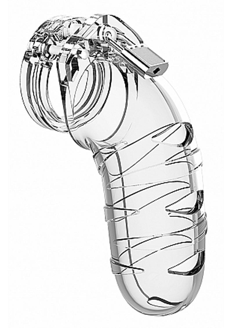 Man Cage Model 05 Male Chastity with Lock - Clear - 5.5in