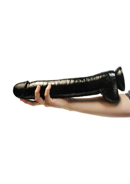 Master Cock The Black Destroyer Huge 17in Dildo - Black