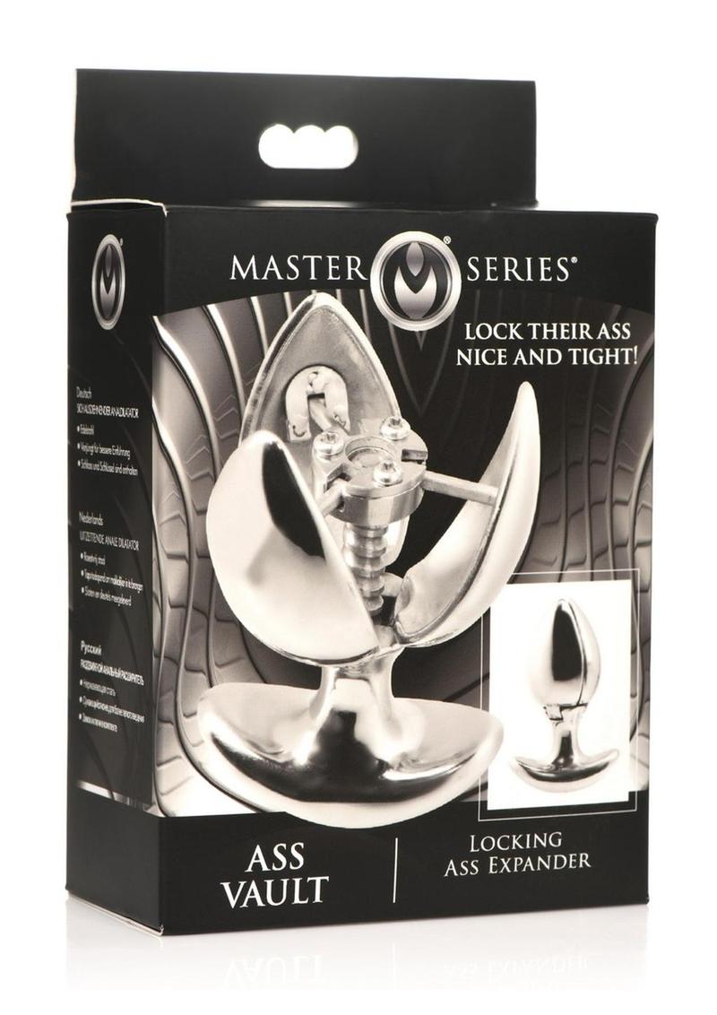 Master Series Ass Vault Locking Ass Expander - Stainless - Metal/Steel