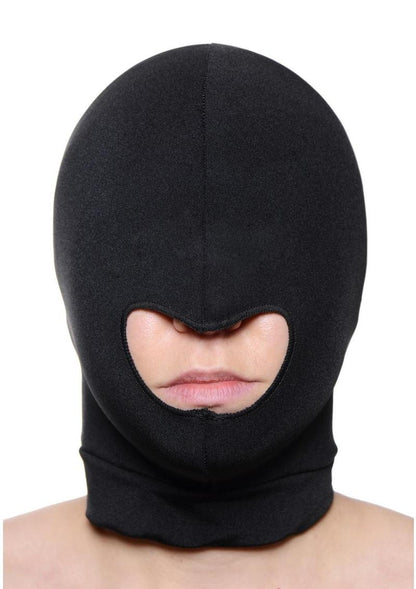 Master Series Blow Hole Open Mouth Spandex Hood - Black