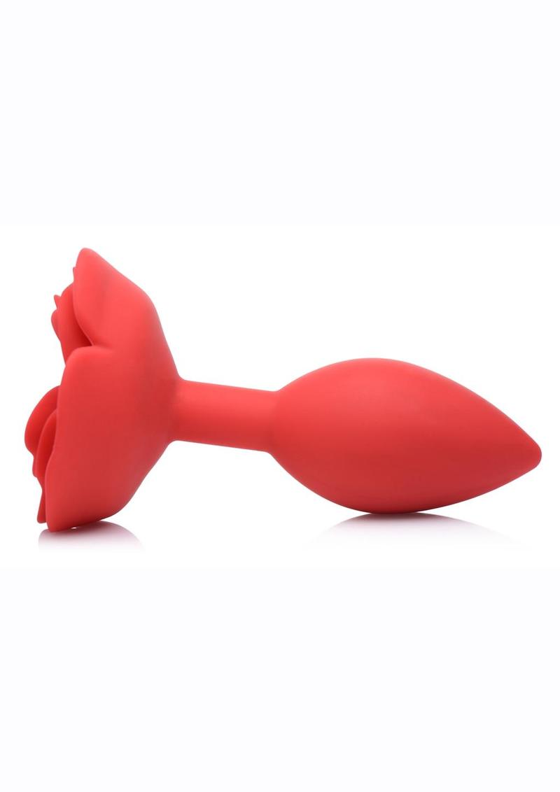 Master Series Booty Bloom Silicone Rose Anal Plug - Red - Large