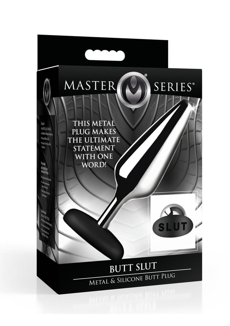 Master Series Butt Slut Metal and Silicone Butt Plug