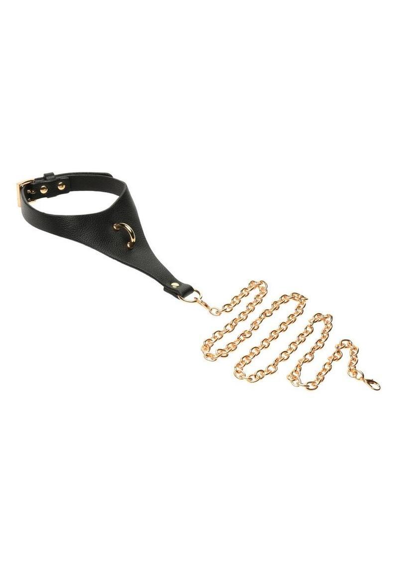 Master Series Captivate Collar with Body Chain - Black