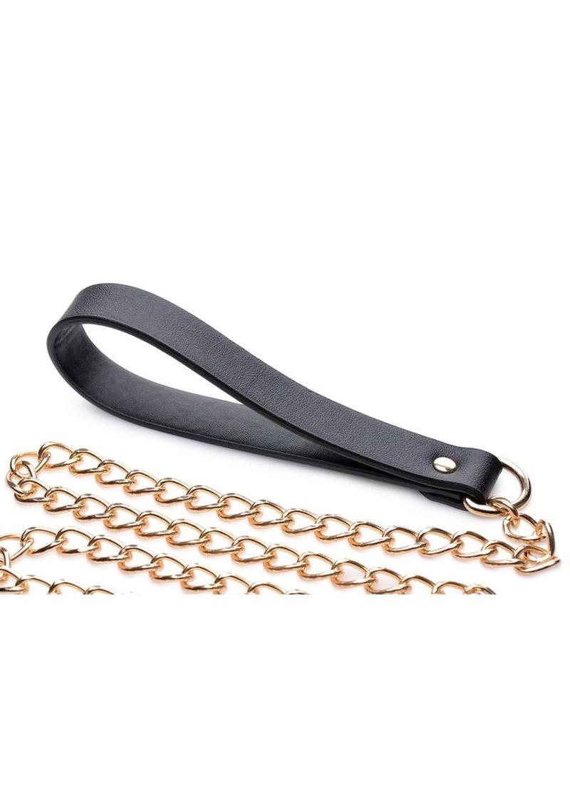 Master Series Chain Leash - Black/Gold