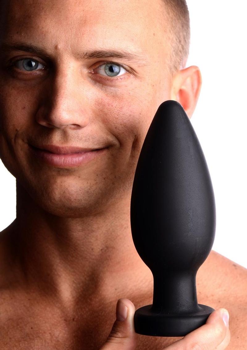 Master Series Colossus XXL Silicone Anal Plug - Black - XLarge