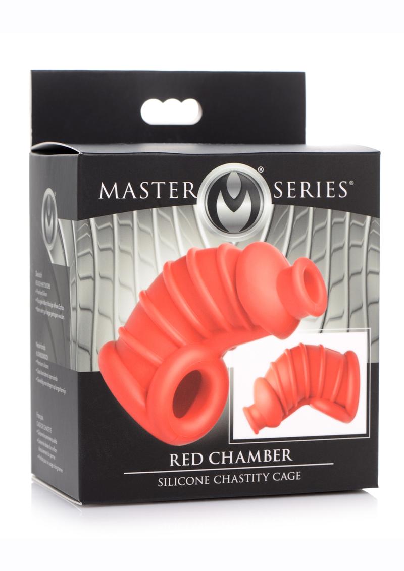 Master Series Crimson Chamber Silicone Chastity Cage