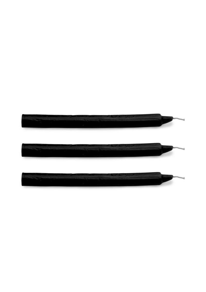 Master Series Dark Drippers Fetish Drip Candles - Black - Set Of 3