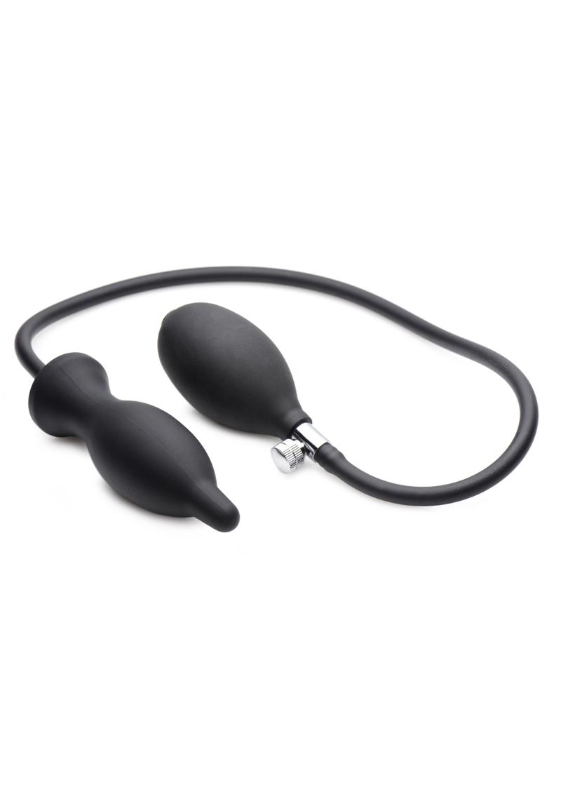 Master Series Dark Inflator Inflatable Silicone Anal Plug