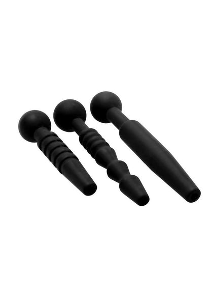 Master Series Dark Rods 3 Piece Silicone Penis Plug