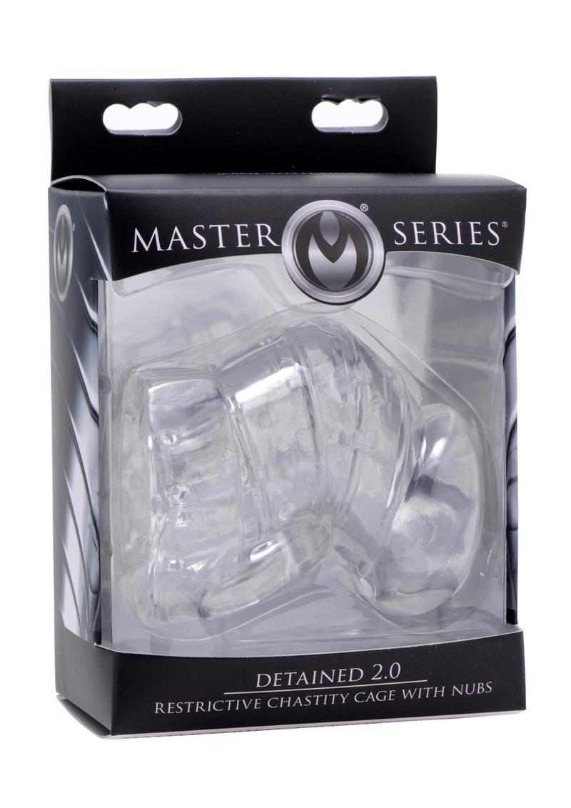 Master Series Detained 2.0 Restrictive Chastity Cage with Nubs