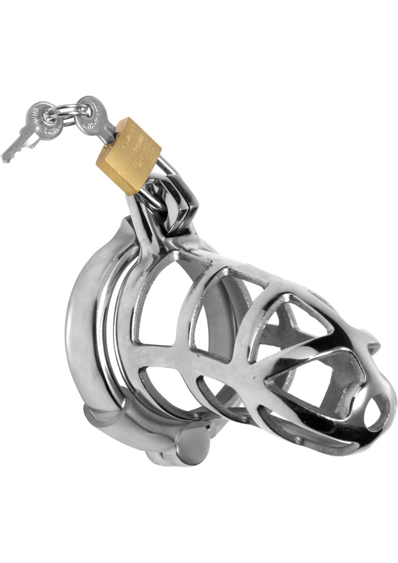 Master Series Detained Stainless Steel Chastity Cage