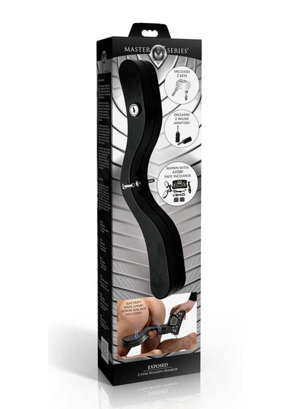 Master Series E-Stim Wooden Humbler - Black
