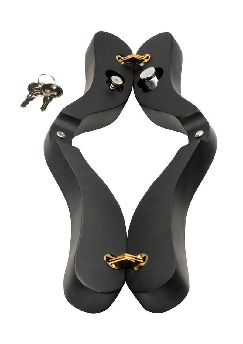 Master Series E-Stim Wooden Humbler - Black