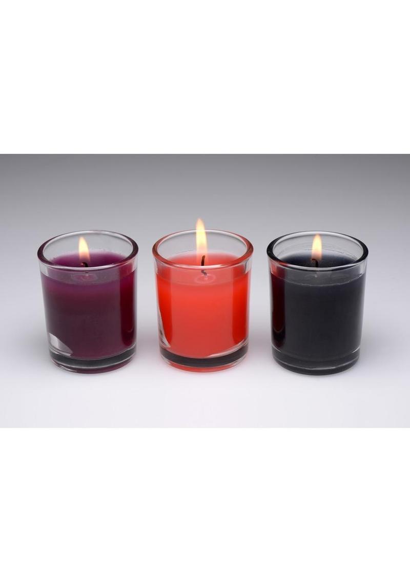 Master Series Flame Drippers Drip Candle - Black/Red - Set