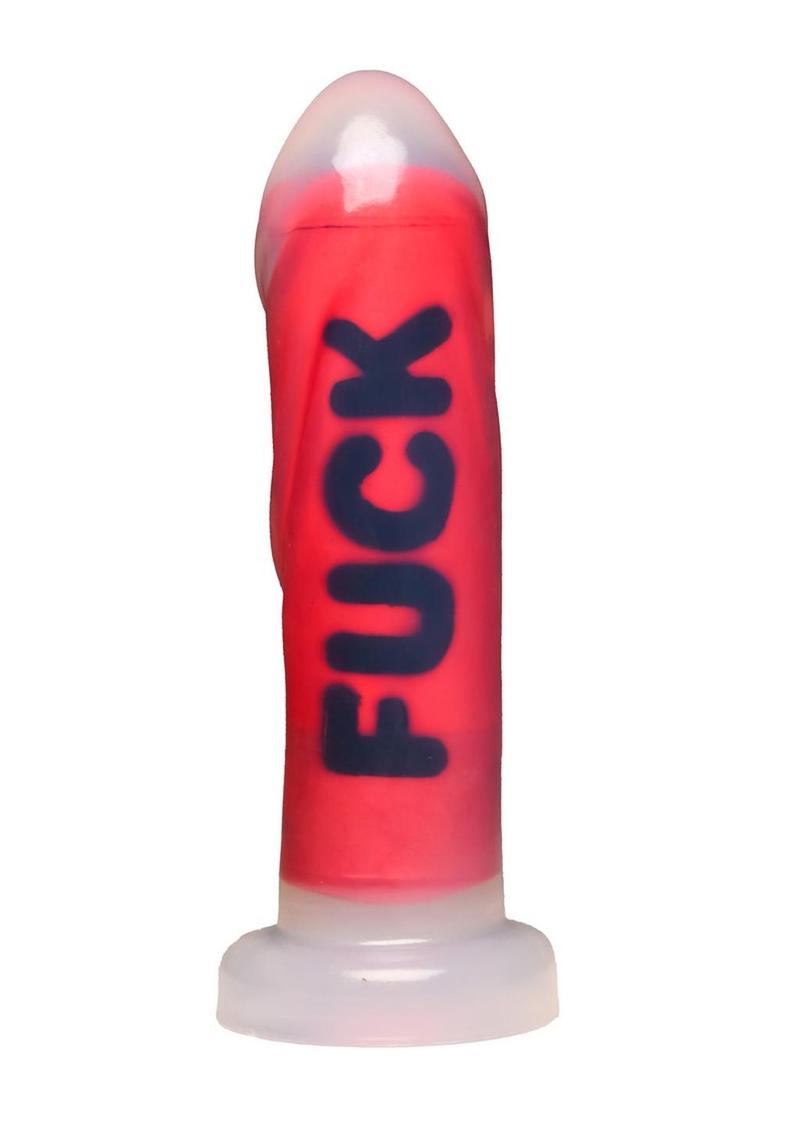 Master Series Fuck Silicone Dildo - Black/Clear/Red