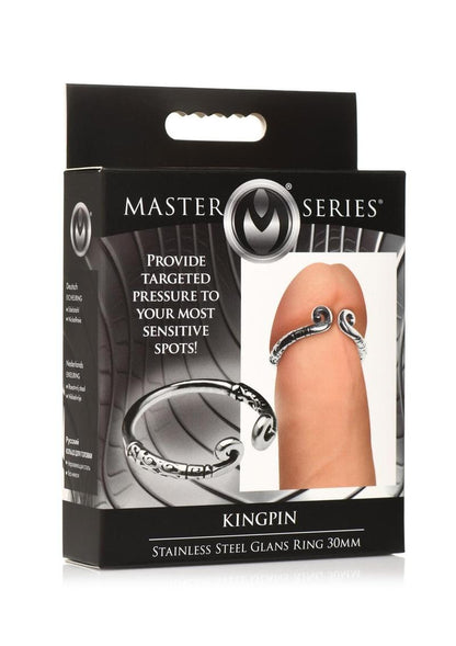 Master Series Kingpin Stainless Steel Glans Ring - Silver - 30mm