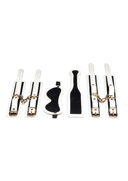 Master Series Kink In The Dark Glowing Bondage - Glow In The Dark/White - Set