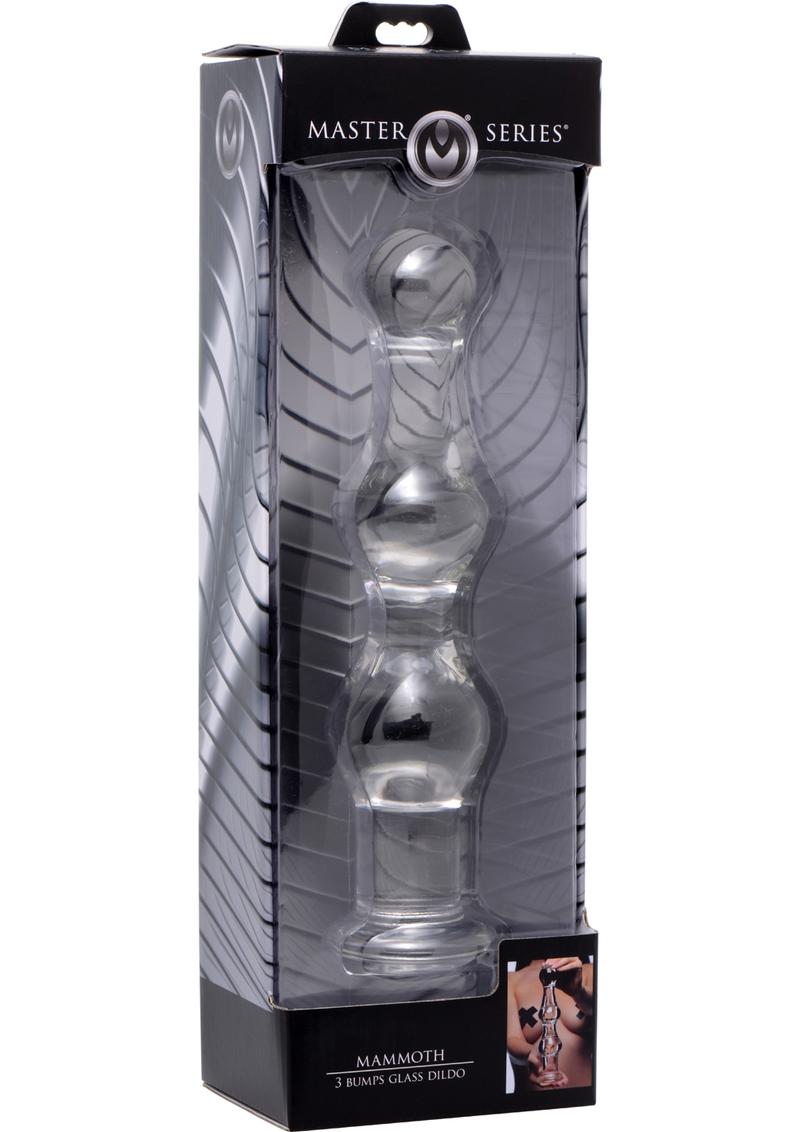 Master Series Mammoth 3 Bumps Glass 10.25in Dildo