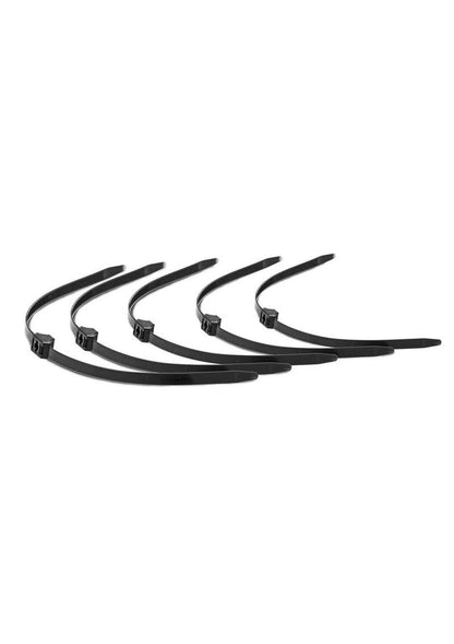 Master Series Misbehaved Zip Tie Police Cuffs - Black - 5 Pack