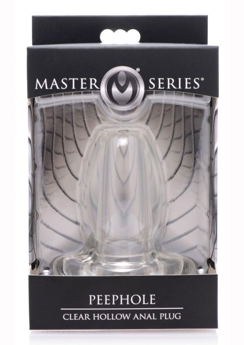 Master Series Peephole Clear Hollow Anal Plug