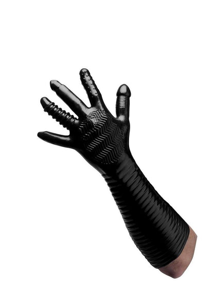 Master Series Pleasure Fister Textured Glove - Black