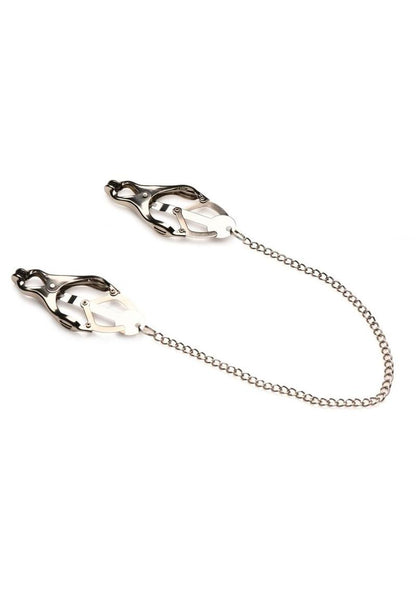 Master Series Primal Spiked Clover Nipple Clamps - Metal/Silver