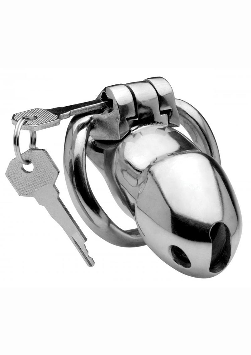 Master Series Rikers 24-7 Stainless Steel Locking Chastity Cage