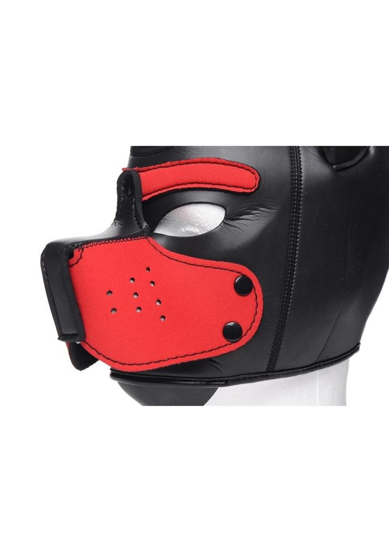 Master Series Spike Neoprene Puppy Hood - Black/Red