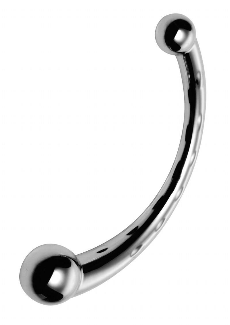 Master Series The Curvy Steel Dual Ended Dildo - Metal