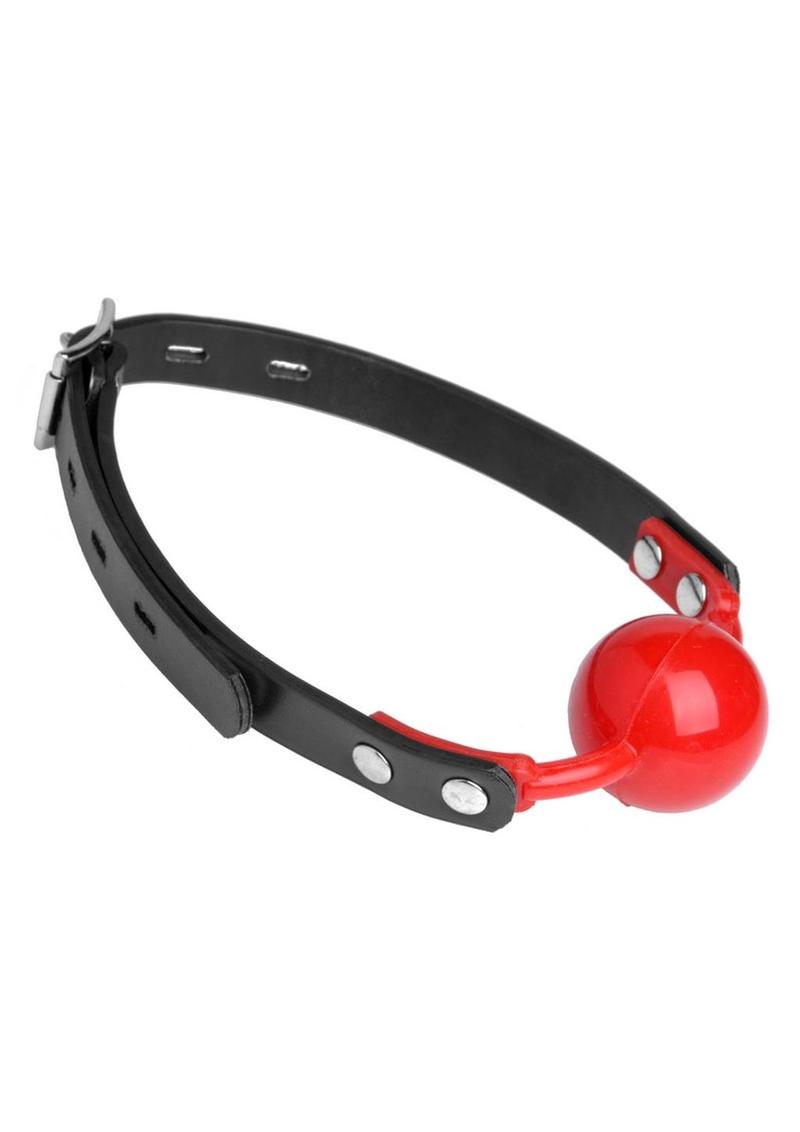 Master Series The Hush Gag Silicone Comfort Ball Gag - Red