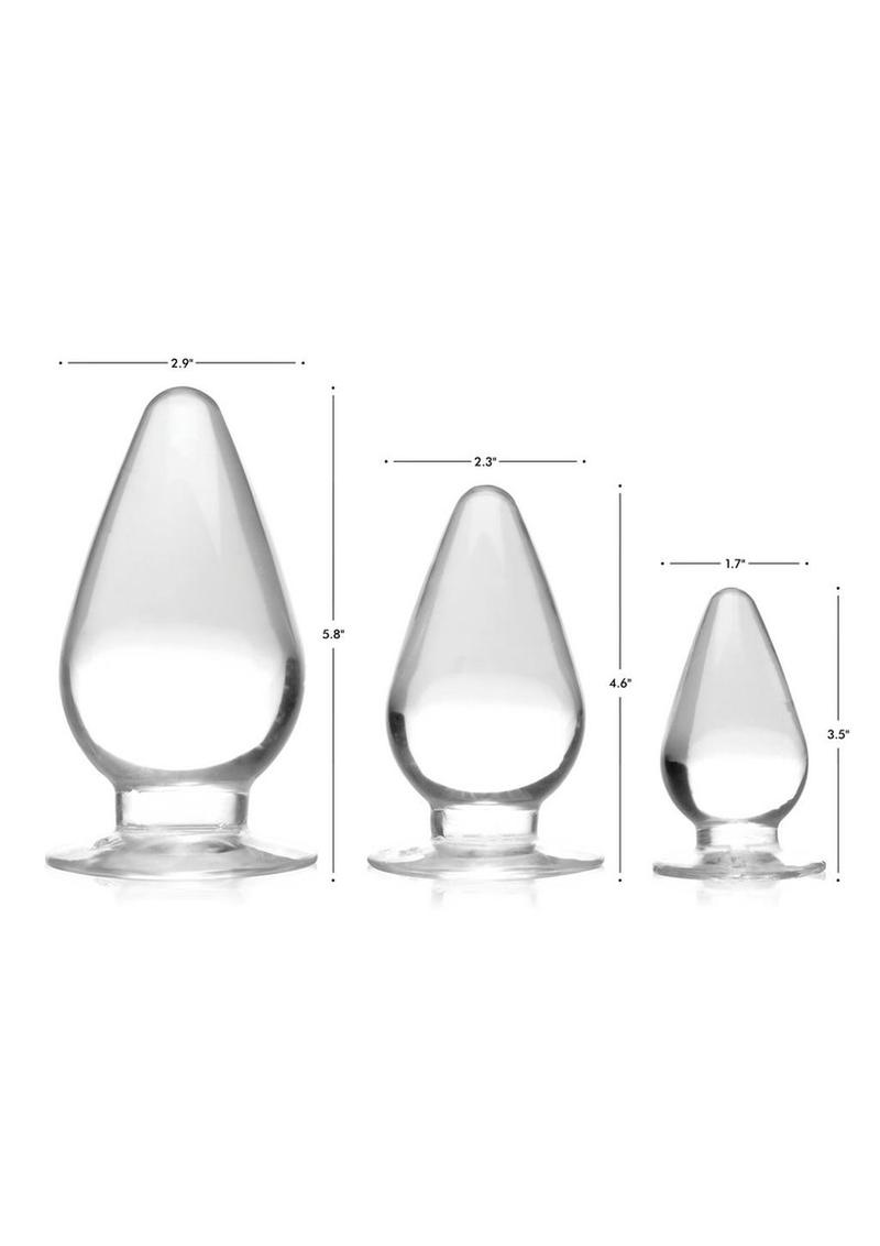 Master Series Triple Cones Anal Plug - Clear - Set