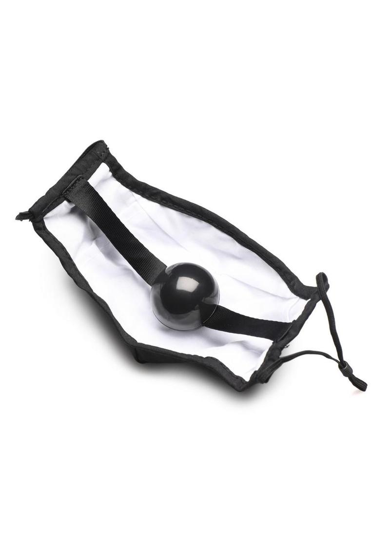 Master Series Under Cover Ball Gag Face Mask - Black