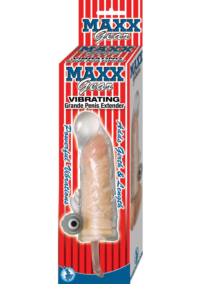 Maxx Gear Vibrating Grande Penis Extender - Clear